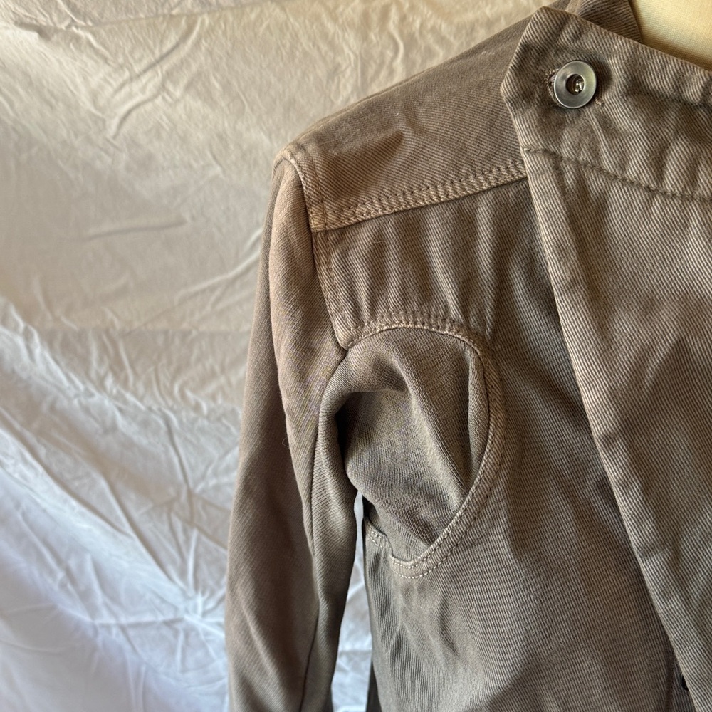 Rick Owens Asymmetrical Olive Jacket - Picture 2 of 7
